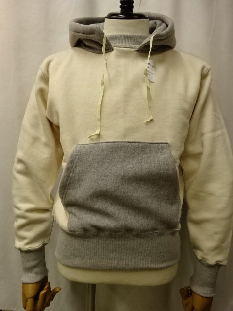 クッシュマン　26349　TWO TONE SWEAT PARKA（2トーン） CREAM/MIX GRAY - ザ ホワイツ ウルフ｜広島県広島市　 アメカジショップ　THE WHITE'S WOLF