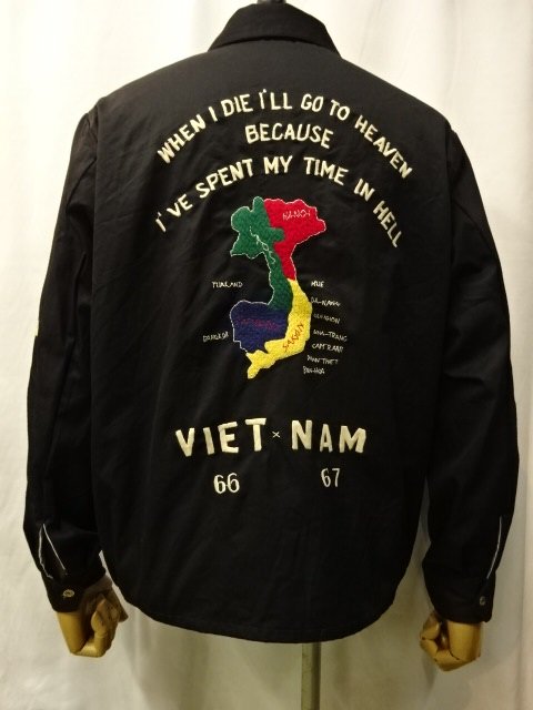テーラー東洋 Mid 1960s Style Cotton Vietnam Jacket “VIETNAM MAP” TT15493 -119  BLACK - ザ ホワイツ ウルフ｜広島県広島市　アメカジショップ　THE WHITE'S WOLF