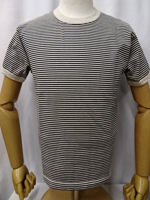 トイズマッコイ　THE GREAT AMERICAN HERO　STRIPED TEE　TMC2409-041　IVORY/BLACK - ザ  ホワイツ ウルフ｜広島県広島市　アメカジショップ　THE WHITE'S WOLF