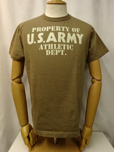 バズリクソンズ S/S Ｔシャツ　”U.S.ARMY ATHLETIC DEPT. ”　　BR79348-135 KHAKI - ザ ホワイツ  ウルフ｜広島県広島市　アメカジショップ　THE WHITE'S WOLF