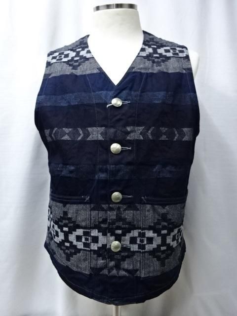 シュガーケーン NATIVE AMERICAN COTTON JACQUARD VEST SC15502