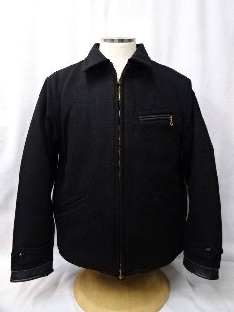 シュガーケーン　30oz. WOOL MELTON SPORTS JACKET　SC15404-119　BLACK　スポーツジャケット ウール  メルトン - ザ ホワイツ ウルフ｜広島県広島市　アメカジショップ　THE WHITE'S WOLF