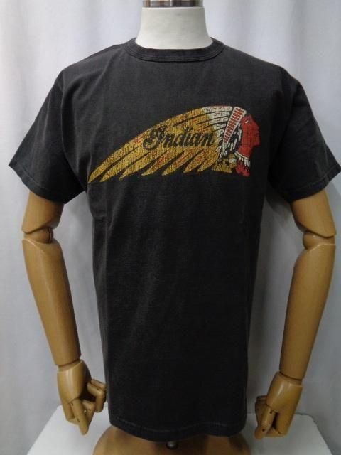 インディアンモーターサイクル 半袖プリントTシャツ PIGMENT DYE