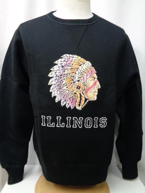 ジェラード フロッキープリントスウェット ILLINOIS AB12201 ブラック