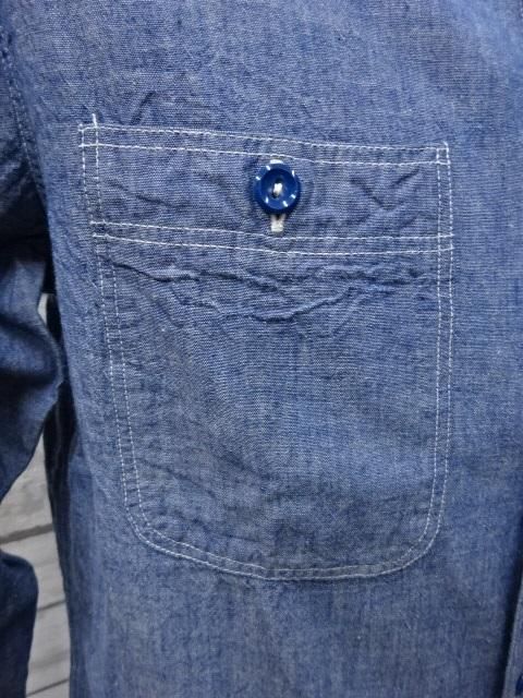 バズリクソンズ ブルーシャンブレーワークシャツ BR25995-125