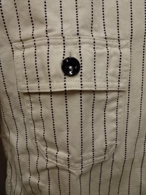 シュガーケーン/ホワイトウォバッシュストライプワークシャツ/SIZE 16 SUGAR CANE シュガーケーン ホワイトウォバッシュ ストライプ