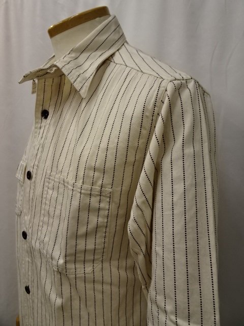 シュガーケーン ホワイトウォバッシュストライプ ワークシャツ SC27076