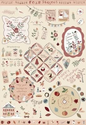 24010-30 パネルファブリック ピンク - クリブキルトオンライン