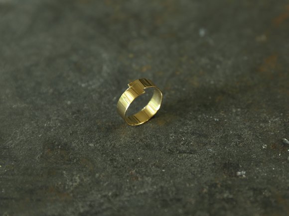 _ DAN TOMIMATSU / Tape Ring short / K18 yellow gold