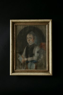 pastel on parchment date 1787