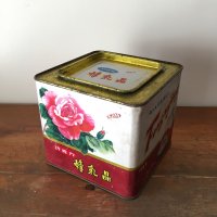 *china vintage*古い缶（四角・蜂）