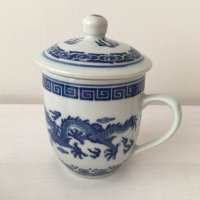 *china vintage*蓋つきマグカップ(龍)