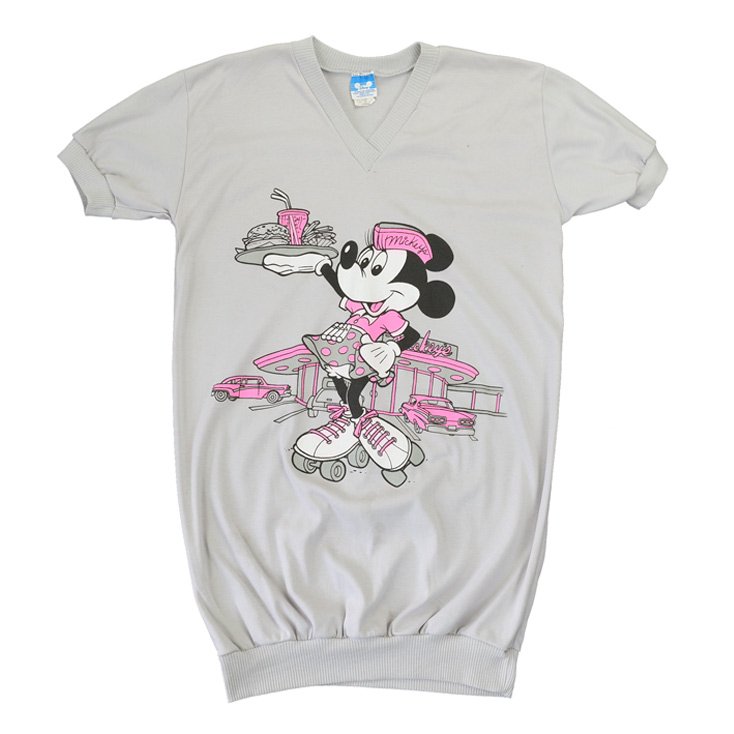 80 S Minnie Mouse ミニーマウス ディズニーオフィシャル ヴィンテージワンピtシャツ L 神戸元町 古着屋 ヤング衣料店 通販オンラインショップ