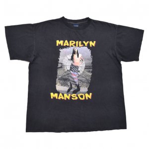 <img class='new_mark_img1' src='https://img.shop-pro.jp/img/new/icons50.gif' style='border:none;display:inline;margin:0px;padding:0px;width:auto;' />90'S MARILYN MANSON マリリンマンソン メロイックサイン ヴィンテージTシャツ 【L】