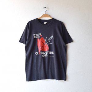 80'S CLOTBUSTERS 病院 心臓 ハート イラスト USA製 ヴィンテージTシャツ 【L】