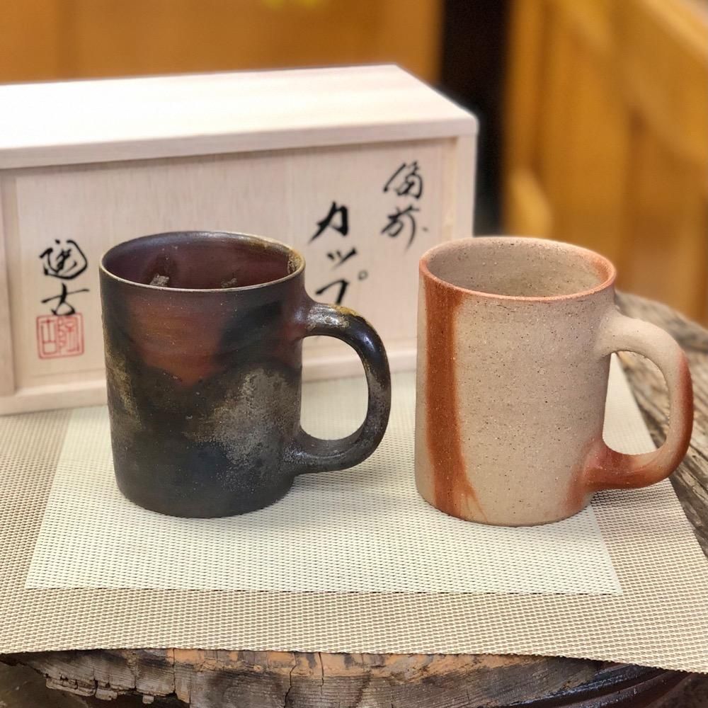 シンプルマグカップ 大 ペアセット 陶古窯online Shop 備前焼 窯元 小西陶古 作家 小西陶藏