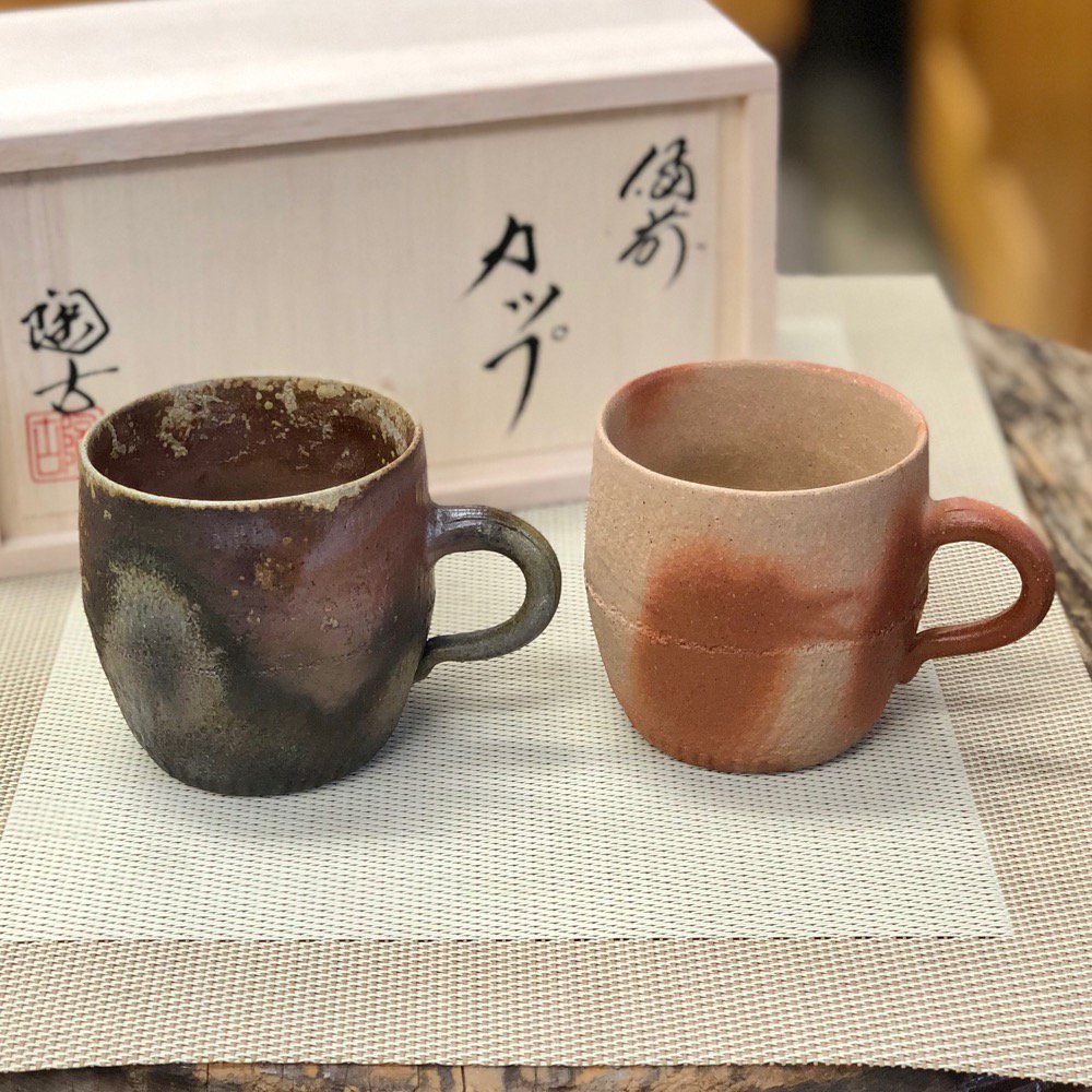 備前焼 ちょっと贅沢なティータイムに ティーカップ＆平皿 日本六古窯