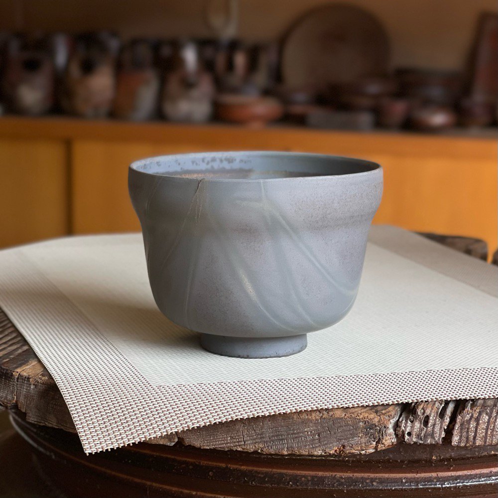 備前焼  岩本修一 ベテラン作家 茶碗　抹茶直径約12.5cm高9.5cm美術品/アンティーク