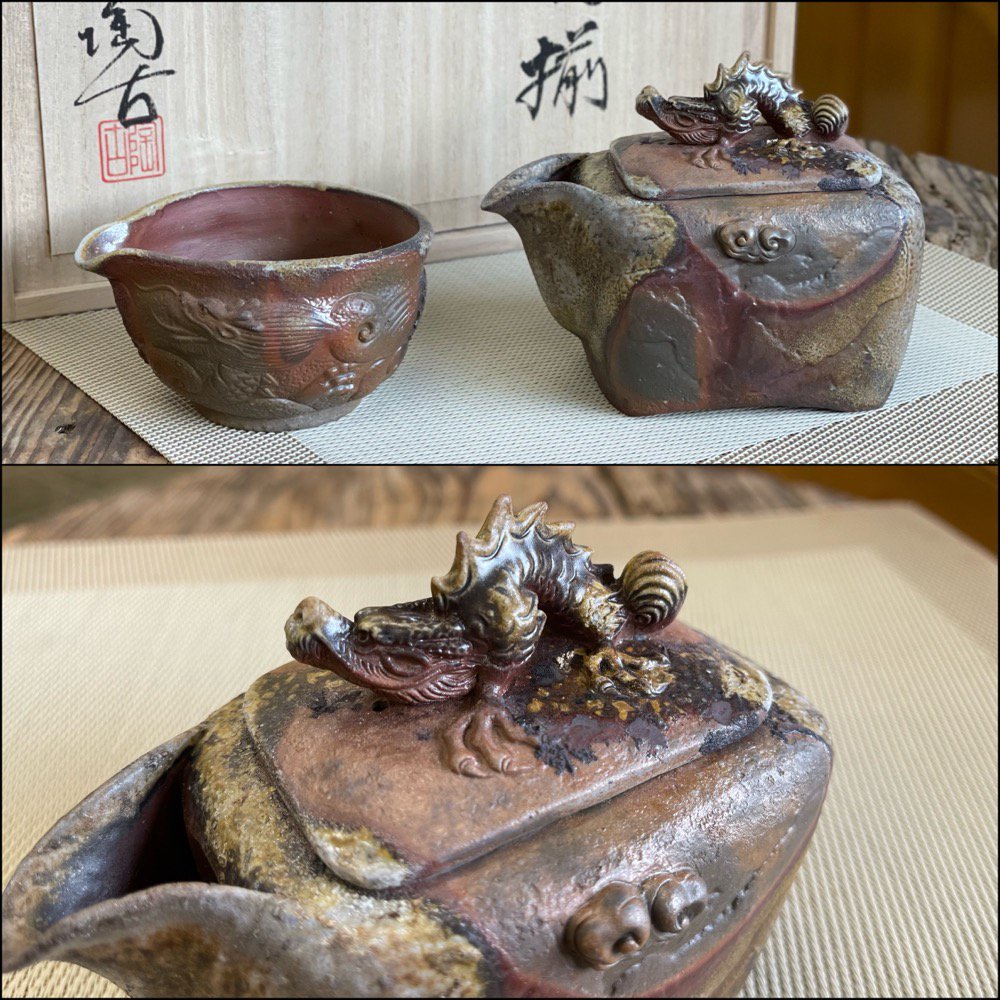 龍の茶器セット（角宝瓶） - 陶古窯オンラインショップ