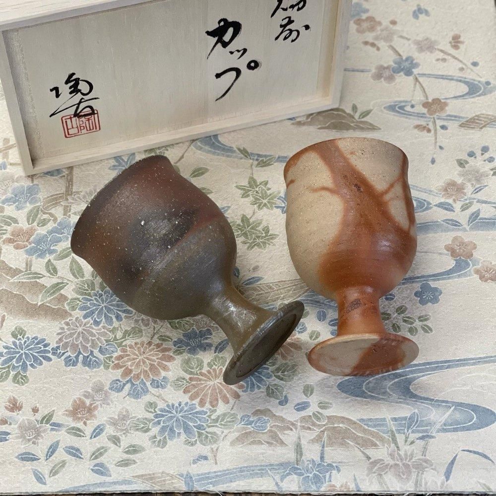 ミニワイングラス ペアセット（木箱） - 陶古窯オンラインショップ
