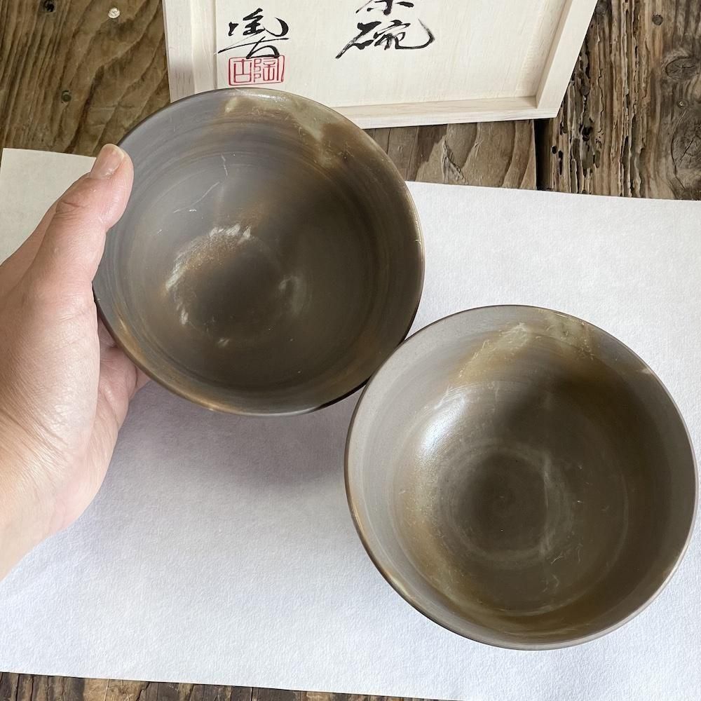☆ 備前焼  小西 陶古  茶碗 木箱入り ☆ ☆ 備前焼 小西 陶古 茶碗 木箱入り ☆