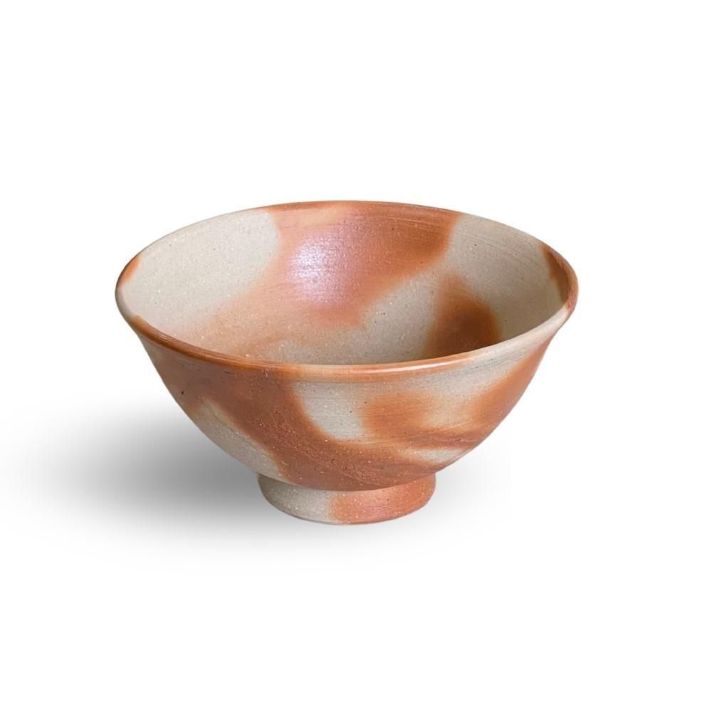 平茶碗 備前焼緋襷・火襷 小西陶古【中古美品】