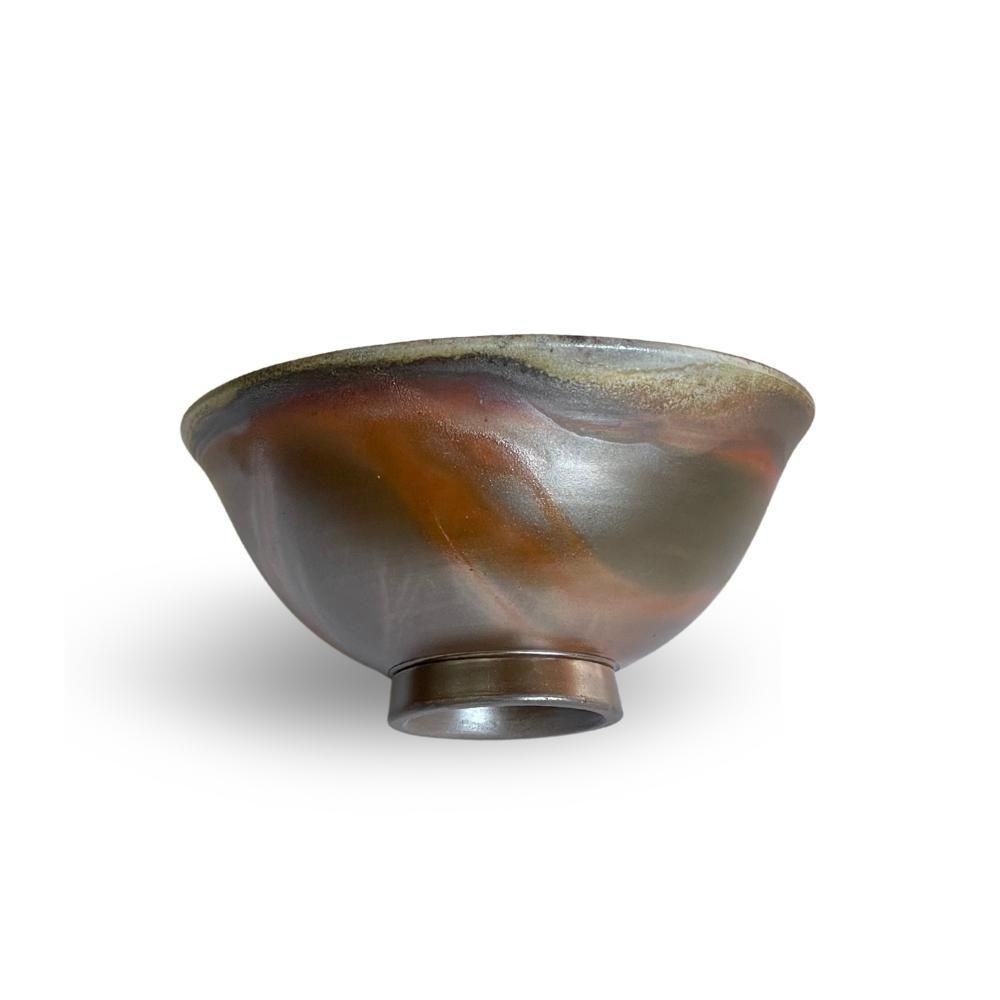 小西陶古 備前焼 窯変 茶碗 (付属品:共箱/共布) 茶道具(茶碗