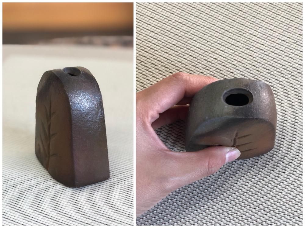 ミニ花瓶 葉っぱ- 陶古窯ONLINE SHOP | 備前焼 窯元 小西陶古