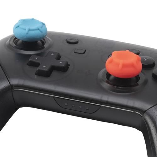 CYBER・アナログスティックカバー High Grade 6個セット（SWITCH Proコントローラー用）〈ブルー×レッド〉