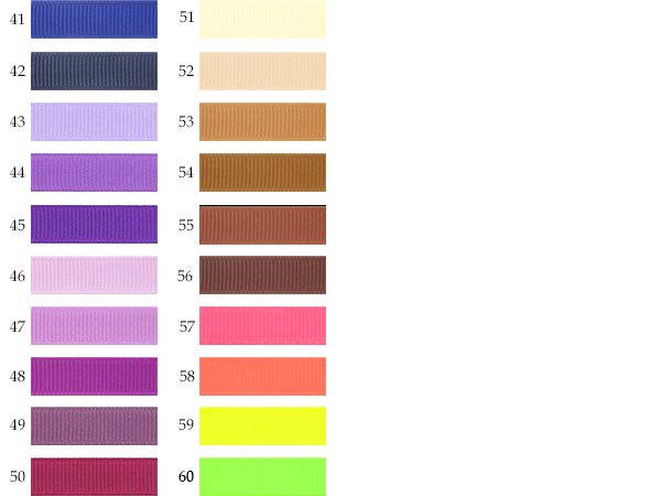 グログランリボンの無地３８ｍｍ幅をお探しなら - リボン、ランジェリー資材、へアクセサリー資材のお店　MATERIAL　BOXへ！！