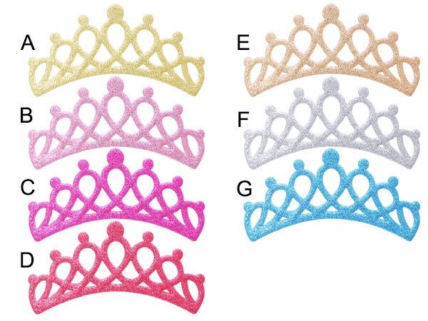 キラキラ大粒グリッターラメの王冠ティアラフェルトモチーフをお探し