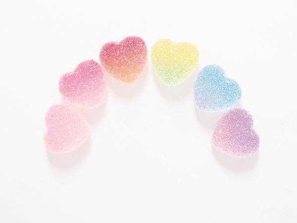 キラキラハートビジュー2個セットリボンクリップ 量産型 地雷系
