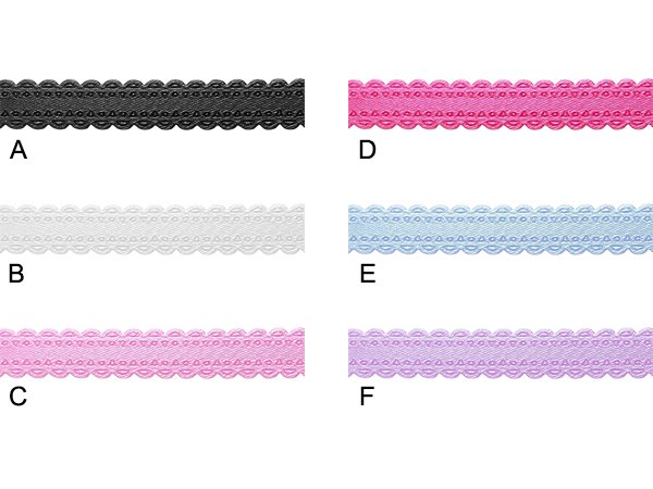 レース風ピコ付無地サテンリボンをお探しなら！！ - リボン、ランジェリー資材、へアクセサリー資材のお店 MATERIAL BOX