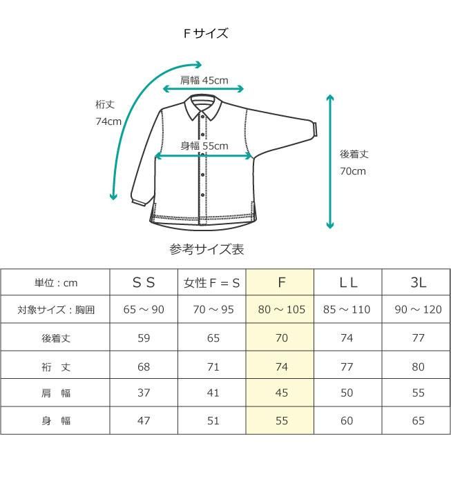 ぜんらっくFサイズ表