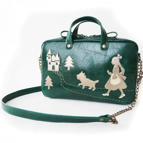 ミニバッグ／オズの魔法使いモチーフの革バッグ「エメラルドの都へ