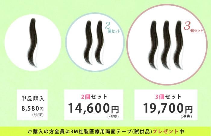 円形脱毛用付け毛　セット商品