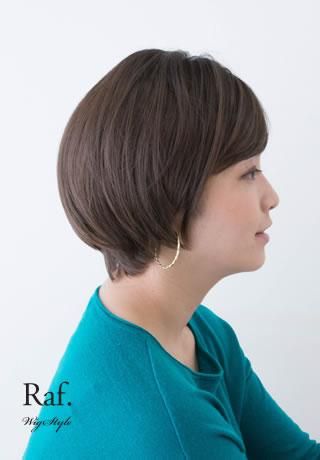 フルウィッグ 大人可愛いナチュラルショートボブ 根元グラデーション ブラウンマットアッシュ ワイドつむじ型 ウィッグ通販専門ショップ Raf ラフ