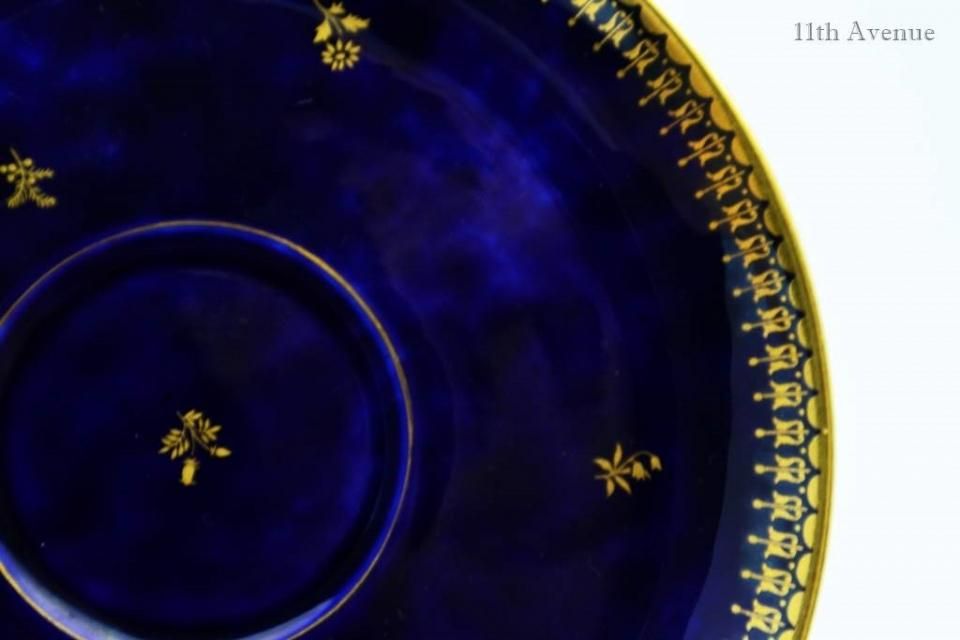 セーヴル【Sevres】 クラウテッドブルー カップ＆ソーサー 1947年 
