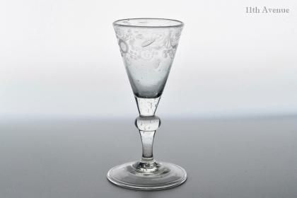 アンティークグラス オランダ【アンティーク】 装飾ドラムグラス 18世紀 - 西洋