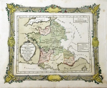 ルイ・ブリオン・ド・ラ・トゥール【フランス】 フランス地図 1765年 
