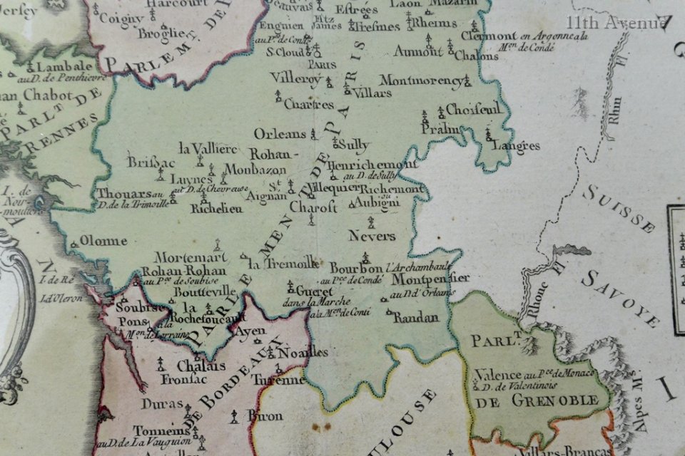 ルイ・ブリオン・ド・ラ・トゥール【フランス】 フランス地図 1765年