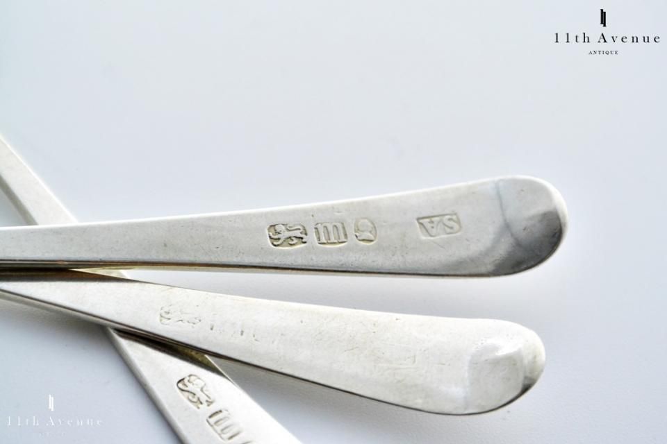 英国アンティーク 純銀ブライトカット スプーン 英国アンティーク 純銀ブライトカット スプーン 英国