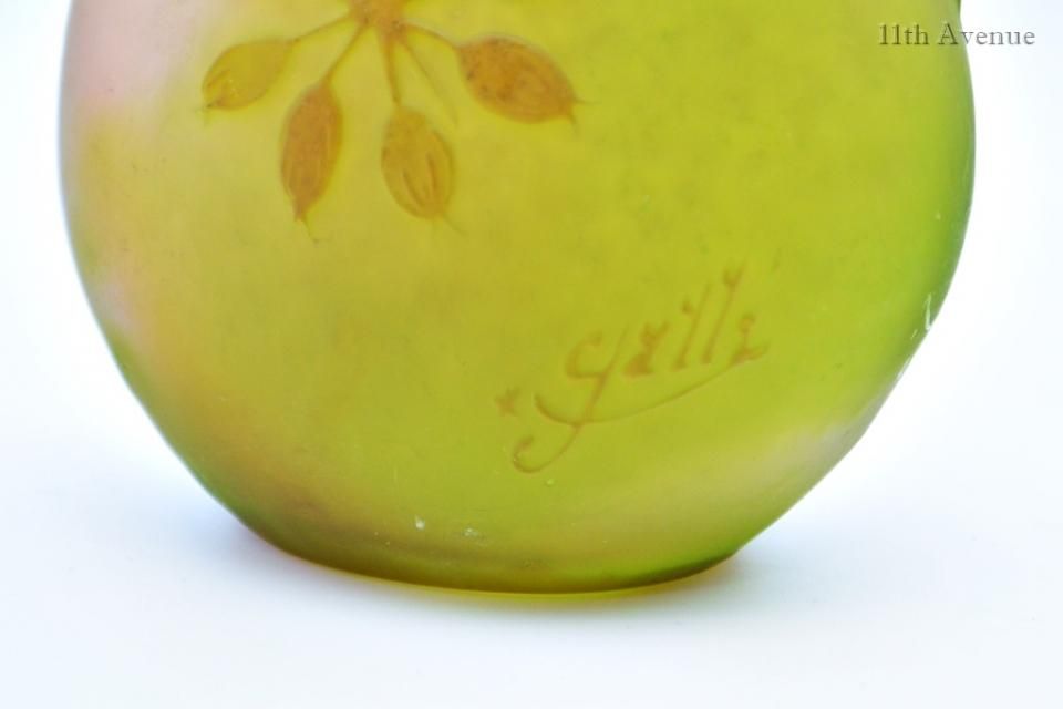 ガレ【Galle】 オンベル文花瓶 - 西洋アンティーク 11th Avenue