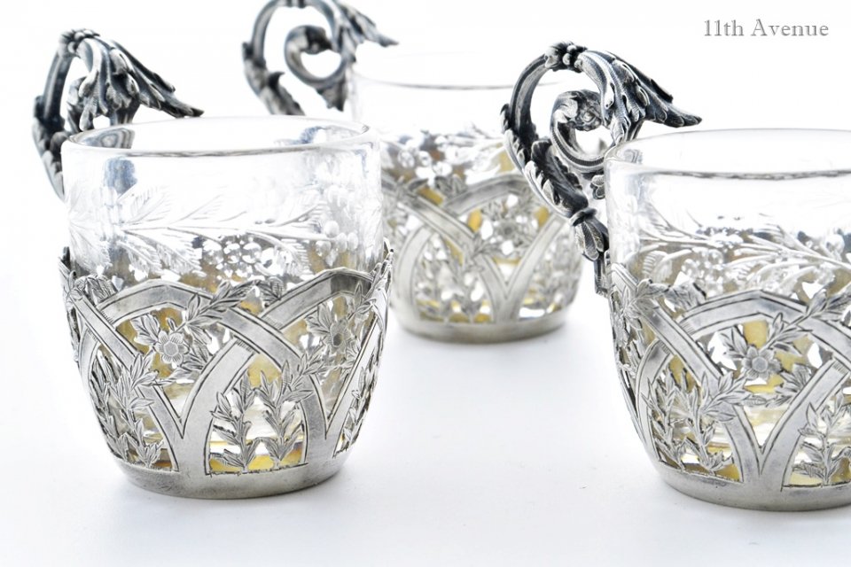 カルディヤック【フランス】 純銀とガラスのリキュールグラス - 西洋