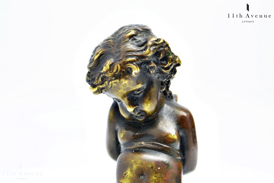 フランス【アンティーク】ブロンズ製天使の小像 - 西洋アンティーク 