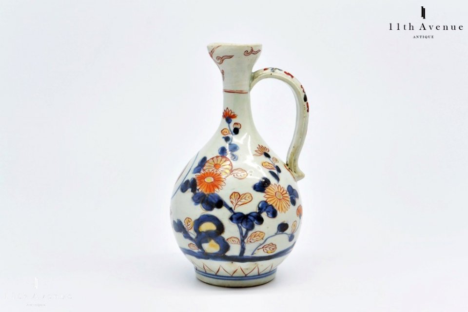 茶道具 水指 古伊万里染付龍文水指 塗蓋付 江戸時代後期 - 美術品