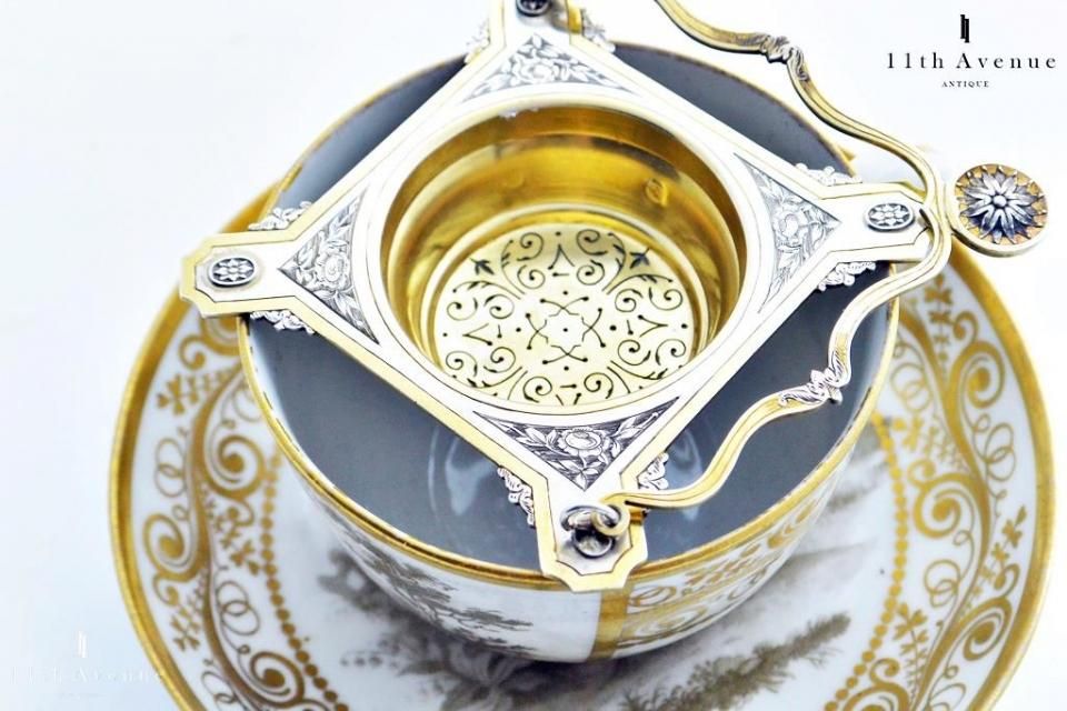【爆買い！】 Gustave Marmuse【フランス】彫金ヴェルメイユ装飾純銀製ティー その他