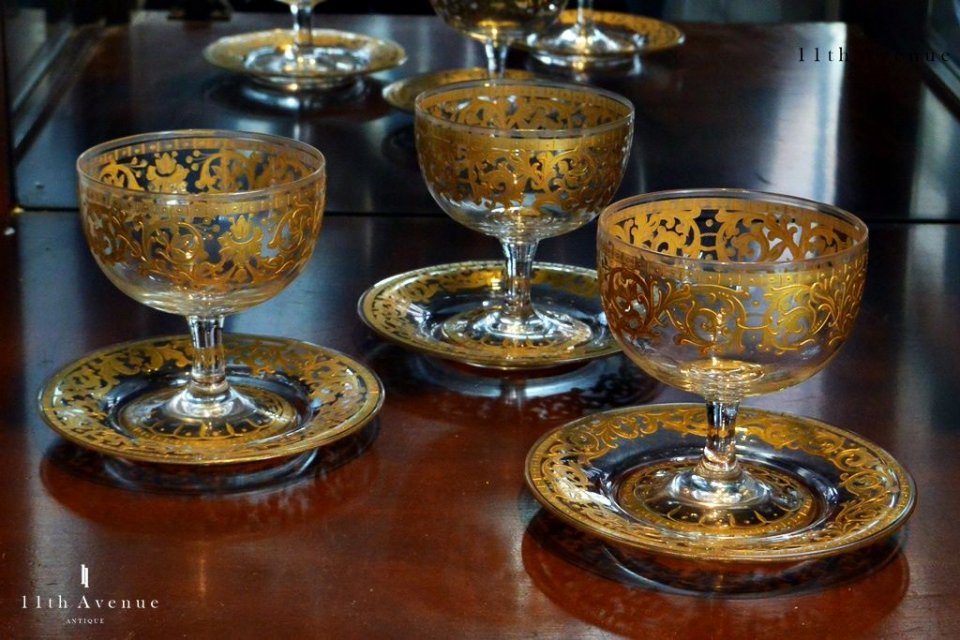 金彩装飾紋 ボヘミアグラス - 容器