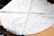 イギリス【ヴィンテージ】アイレット　鳥のテーブルマット