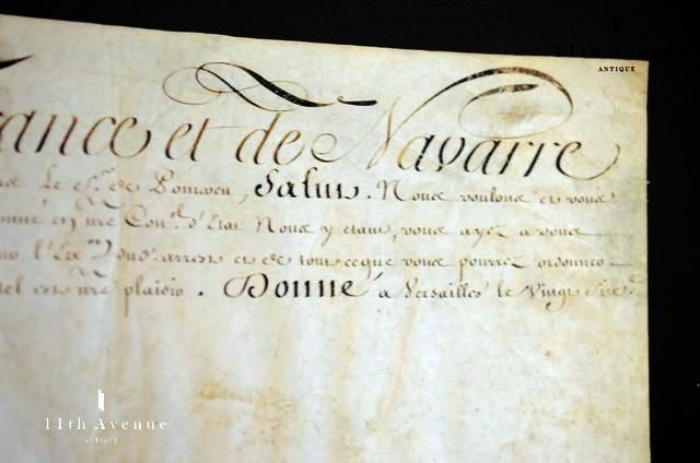 1846年代フランスアンティーク公文書 3枚5ページ分 カリグラフィー